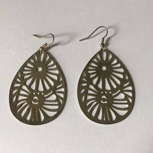 Tear drop earring from buckle